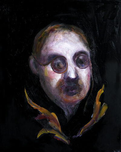 Man with pince-nez, 40x50 oil on canvas