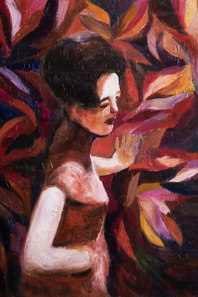 Red flower, 60x80cm oil on canvas