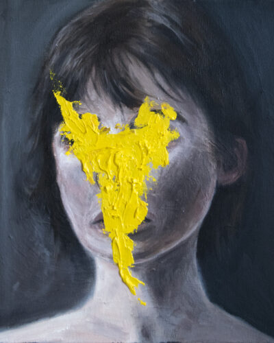 Yellow butterfly, 40x50 oil on canvas